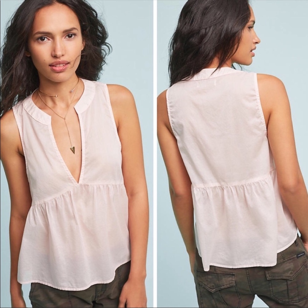 Cloth & Stone | Anthropologie | Pink Cotton Tank